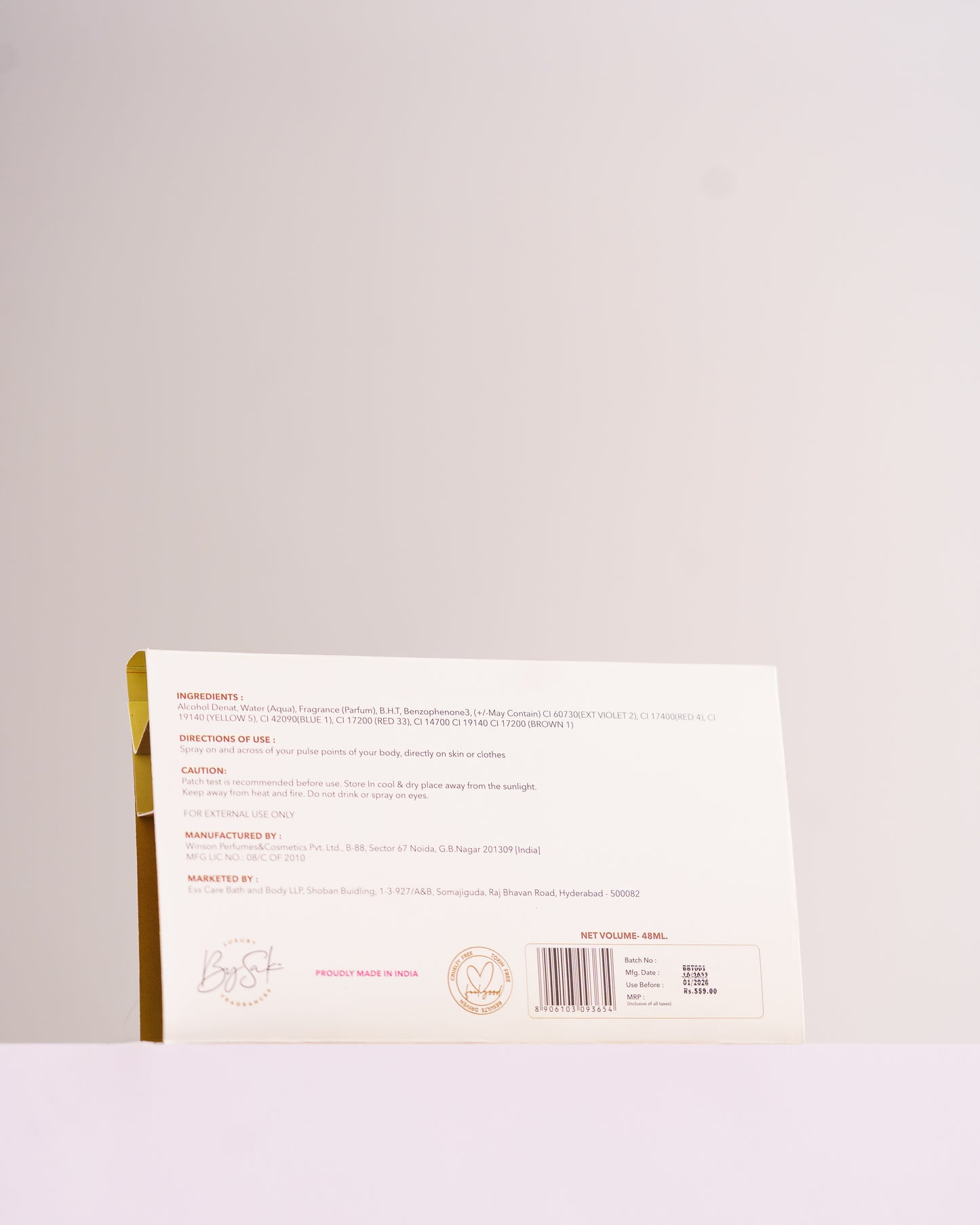 Bysak Perfume Palette - Set of 6 Testers - 8ml