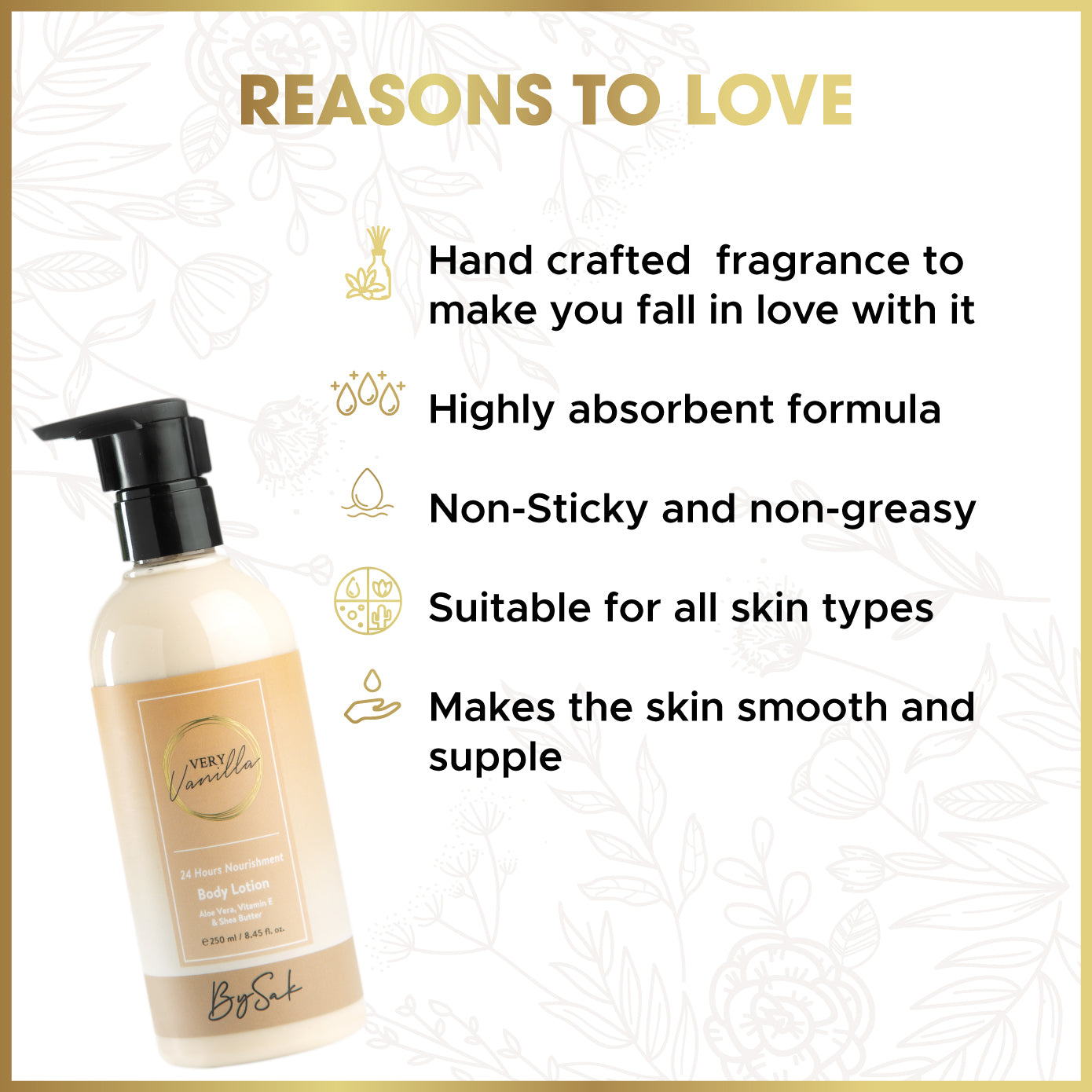 Very Vanilla - Body Lotion - BySakWellness