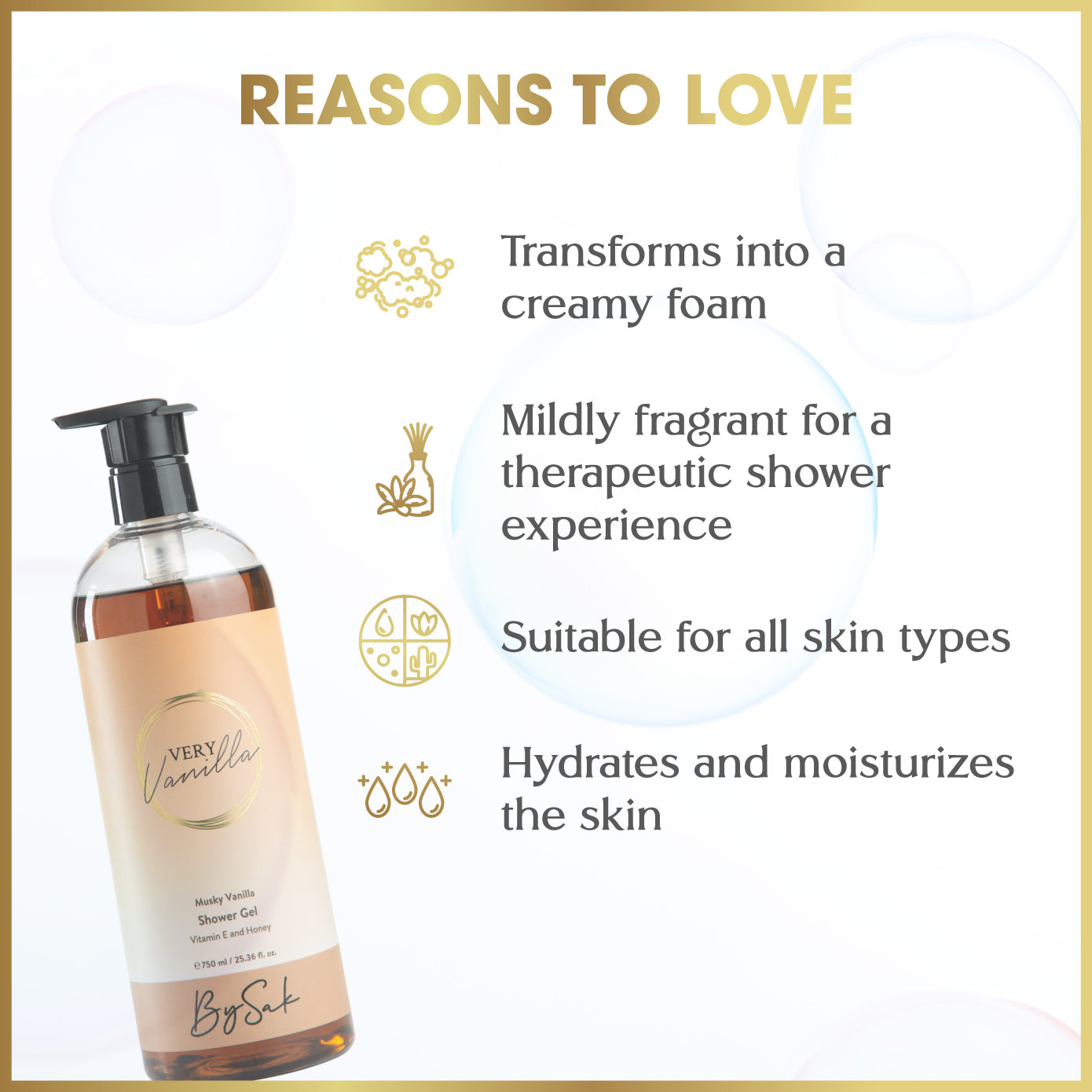 Very Vanilla - Shower Gel - BySakWellness
