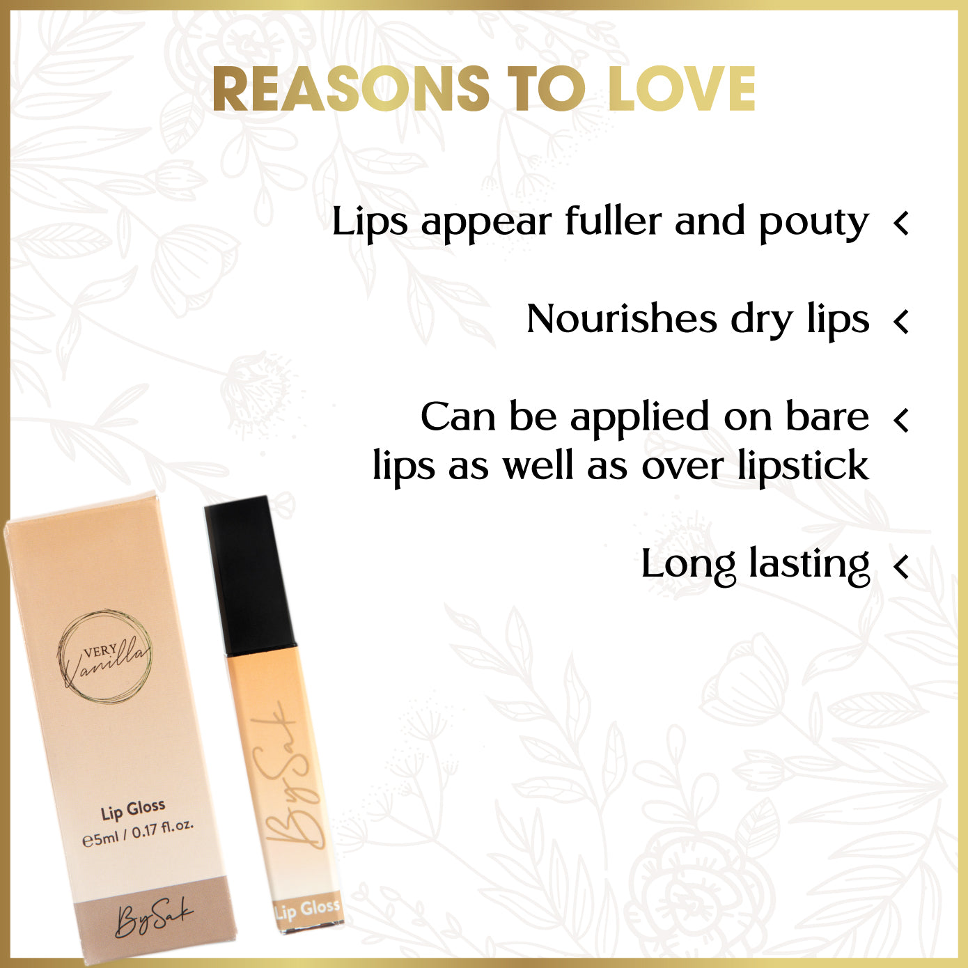 Very Vanilla - Lip Gloss - BySakWellness