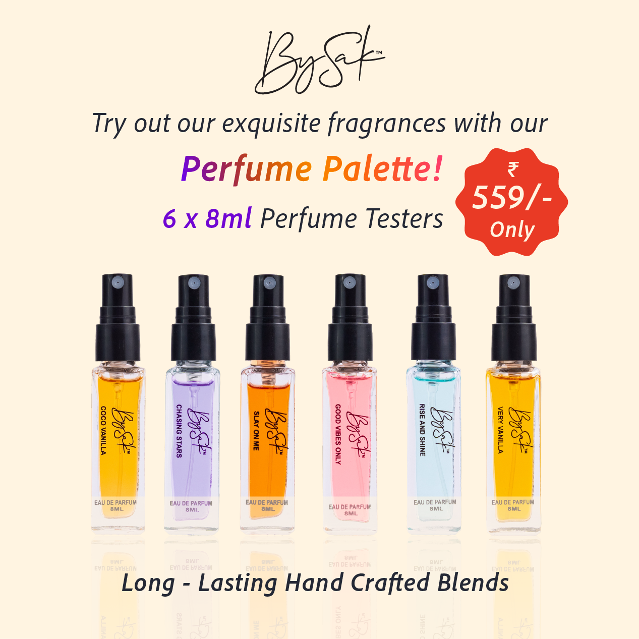 Bysak Perfume Palette Set of 6 Testers 8ml BySakWellness