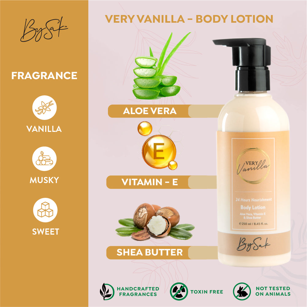 Very Vanilla -  Body Lotion - BySakWellness